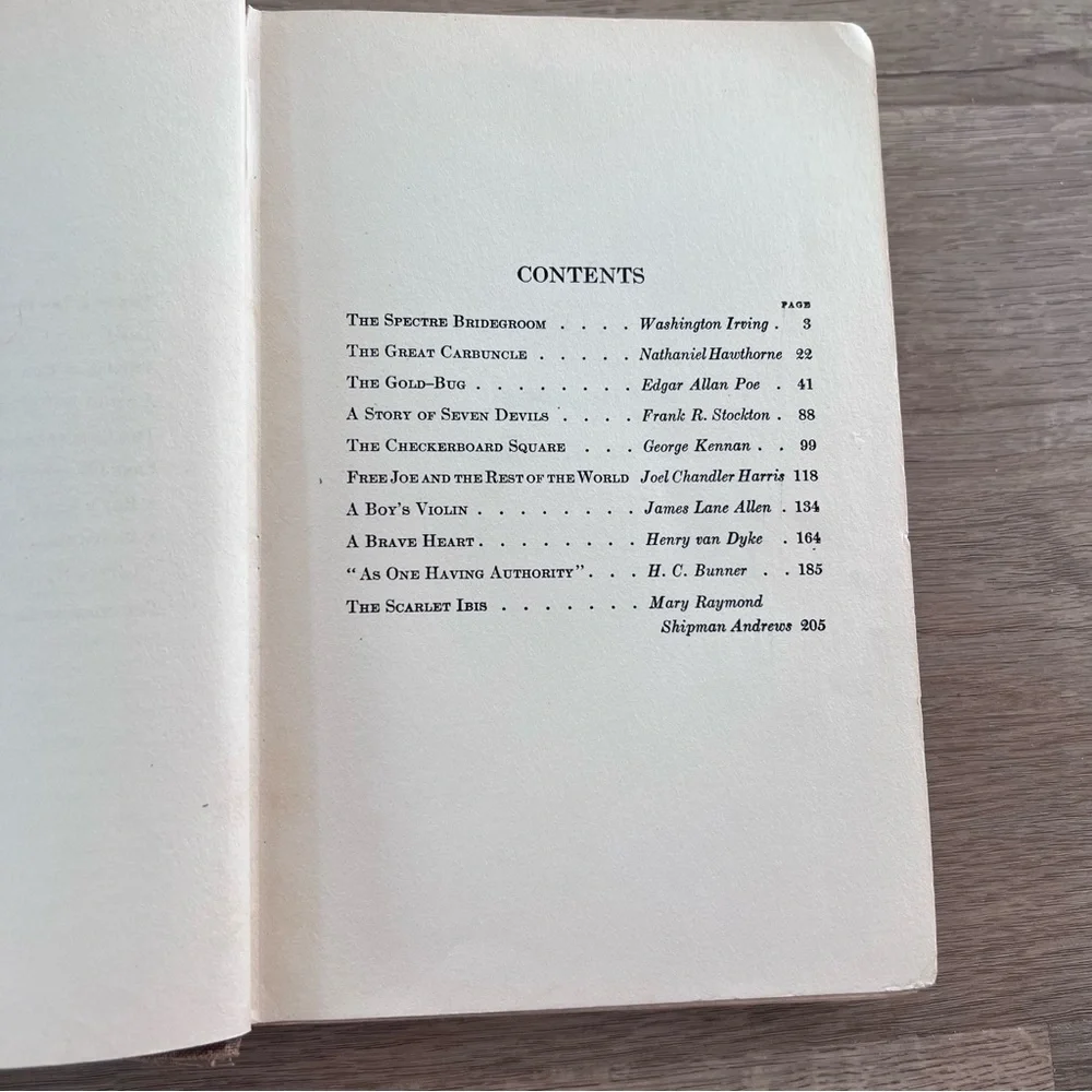 Antique 1914 Book STORIES from AMERICAN AUTHORS (First-Year High School ENGLISH)